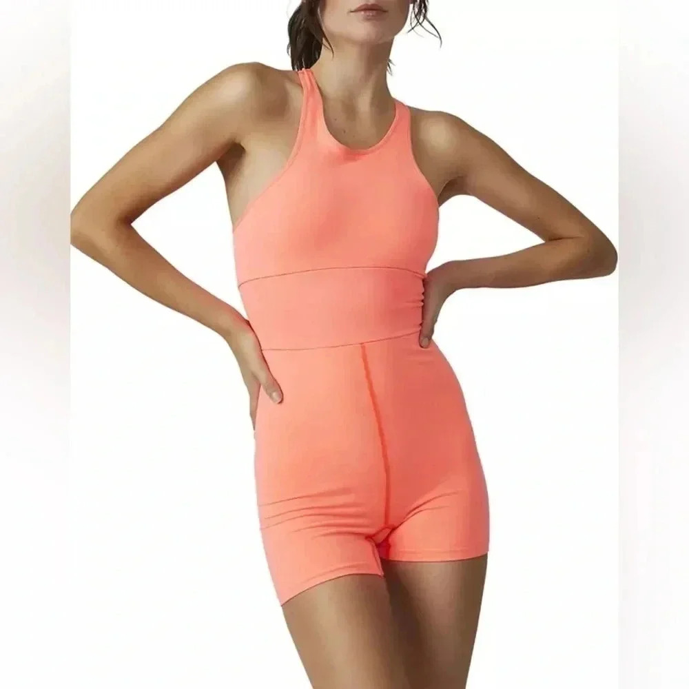 Fp Movement NWT Every Single Time‎ Runsie In Neon Coral